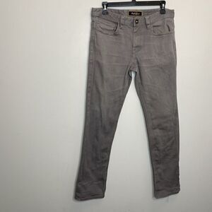 HALIFAX Jeans Mens 33 x 32 Gray Denim Skinny Distressed Cotton Stretch